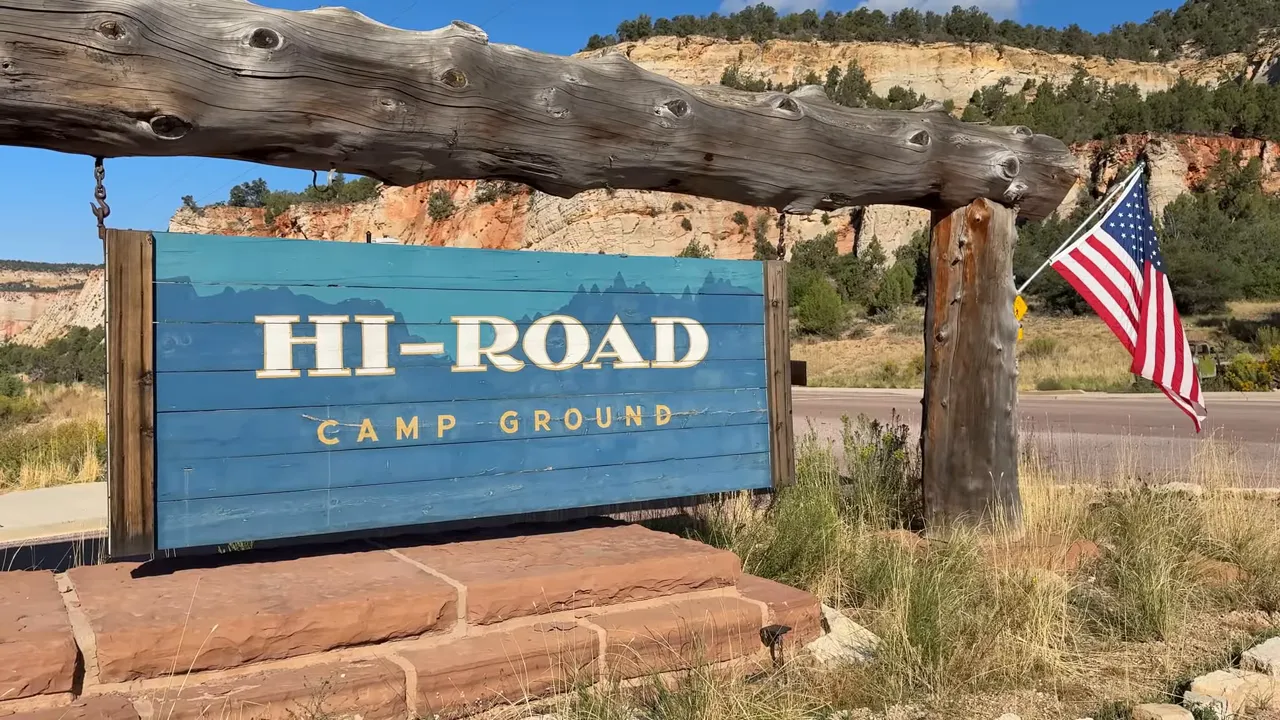 High Road Campground site with RVs and hookups