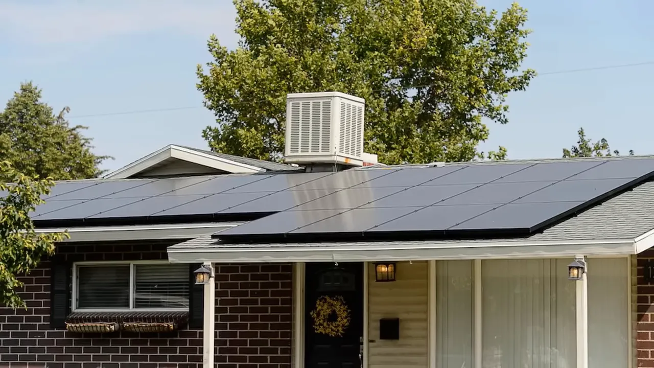 Solar panels installed on a residential roof