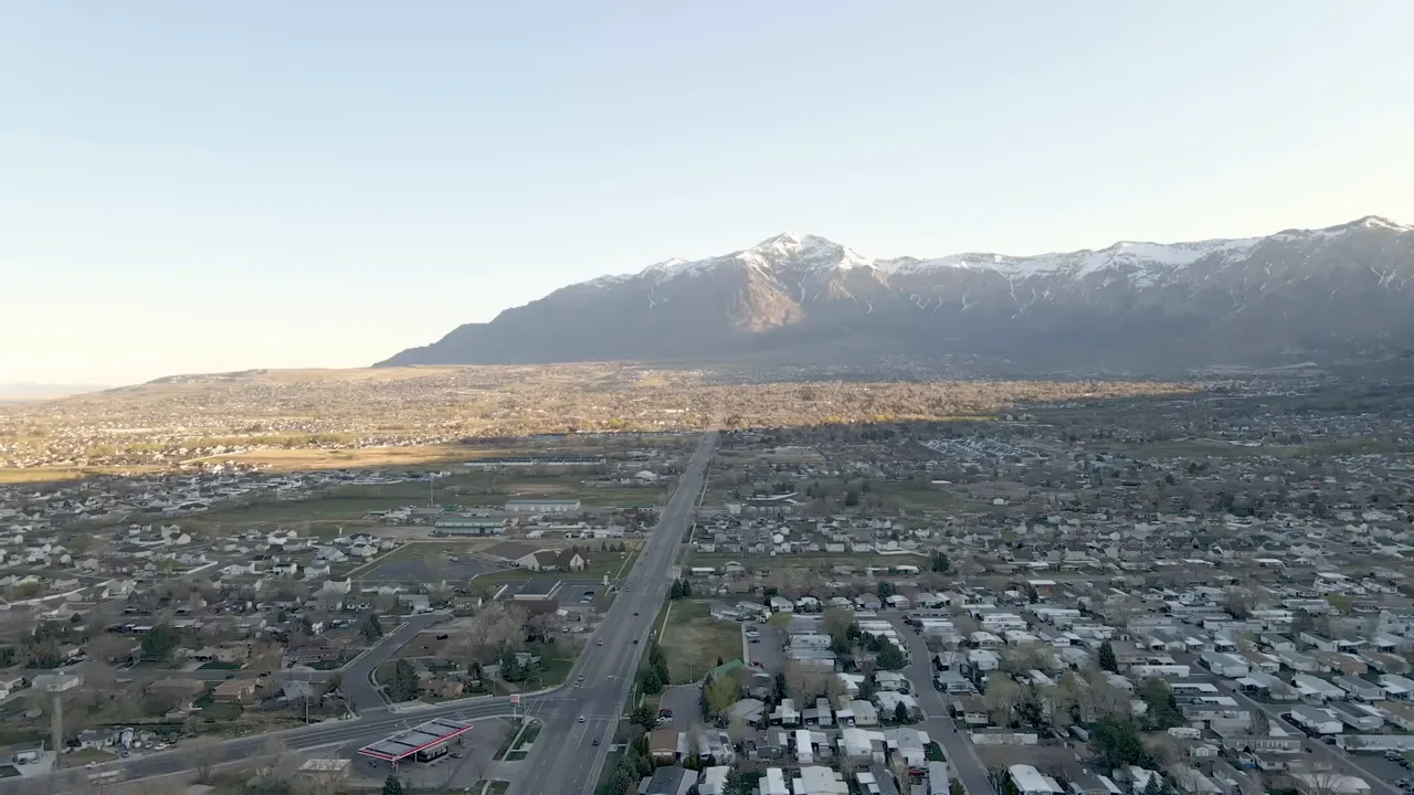 Neighborhood street with signage indicating disclosures and potential issues