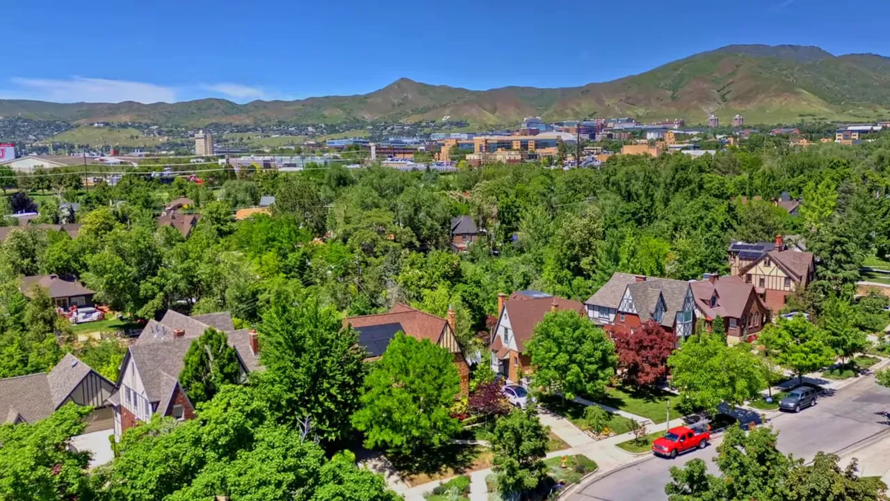 Yelkrest neighborhood tree-lined historic homes near downtown Salt Lake City