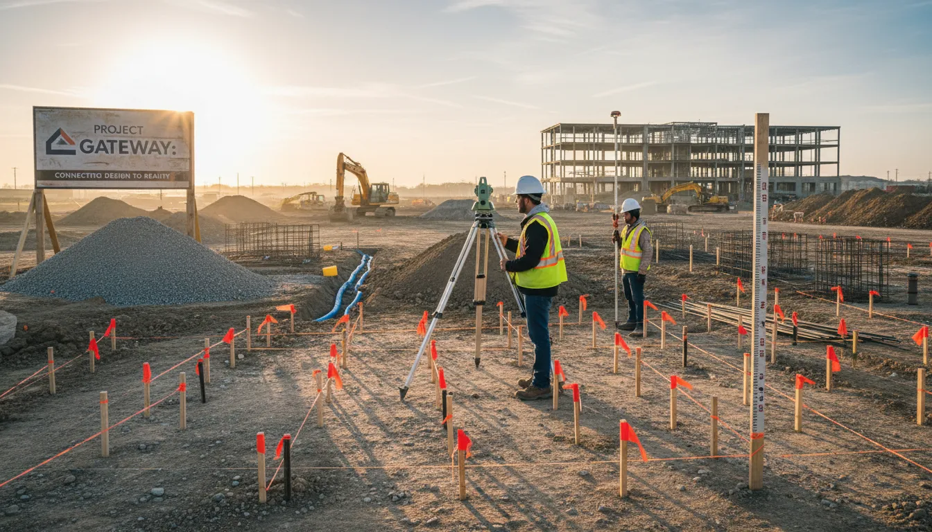 Homeowner and contractor reviewing plans beside a Southern California concrete pool equipment pad featuring a modern variable-speed pool pump and neat plumbing.