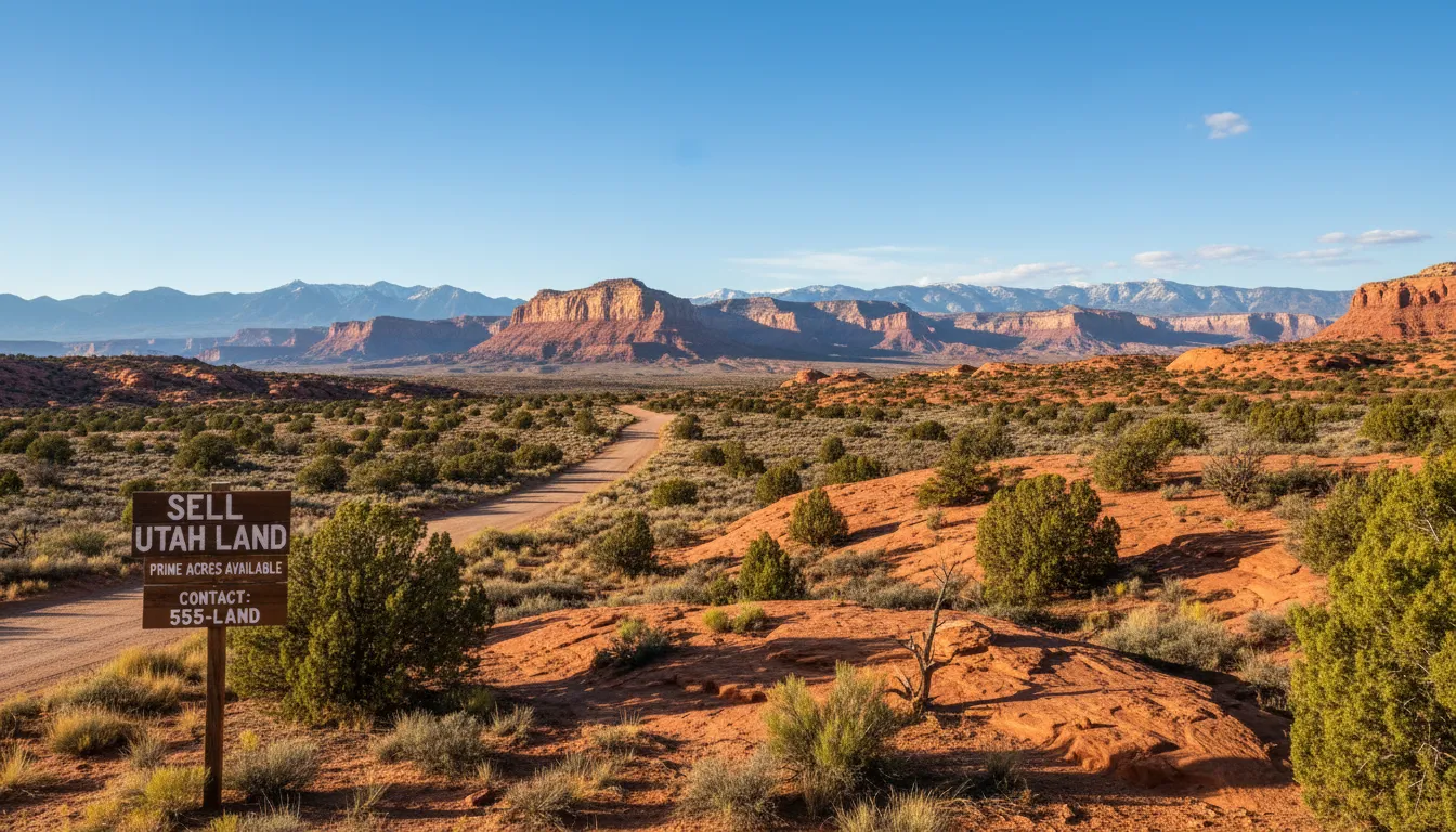 Illustration of a Utah house with a calculator, calendar and a neighborhood map with market pins against the Wasatch Mountains, symbolizing affordability and time-in-market.
